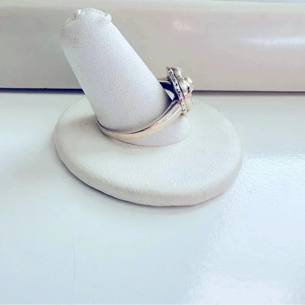 Sterling Silver Heart Skull Ring